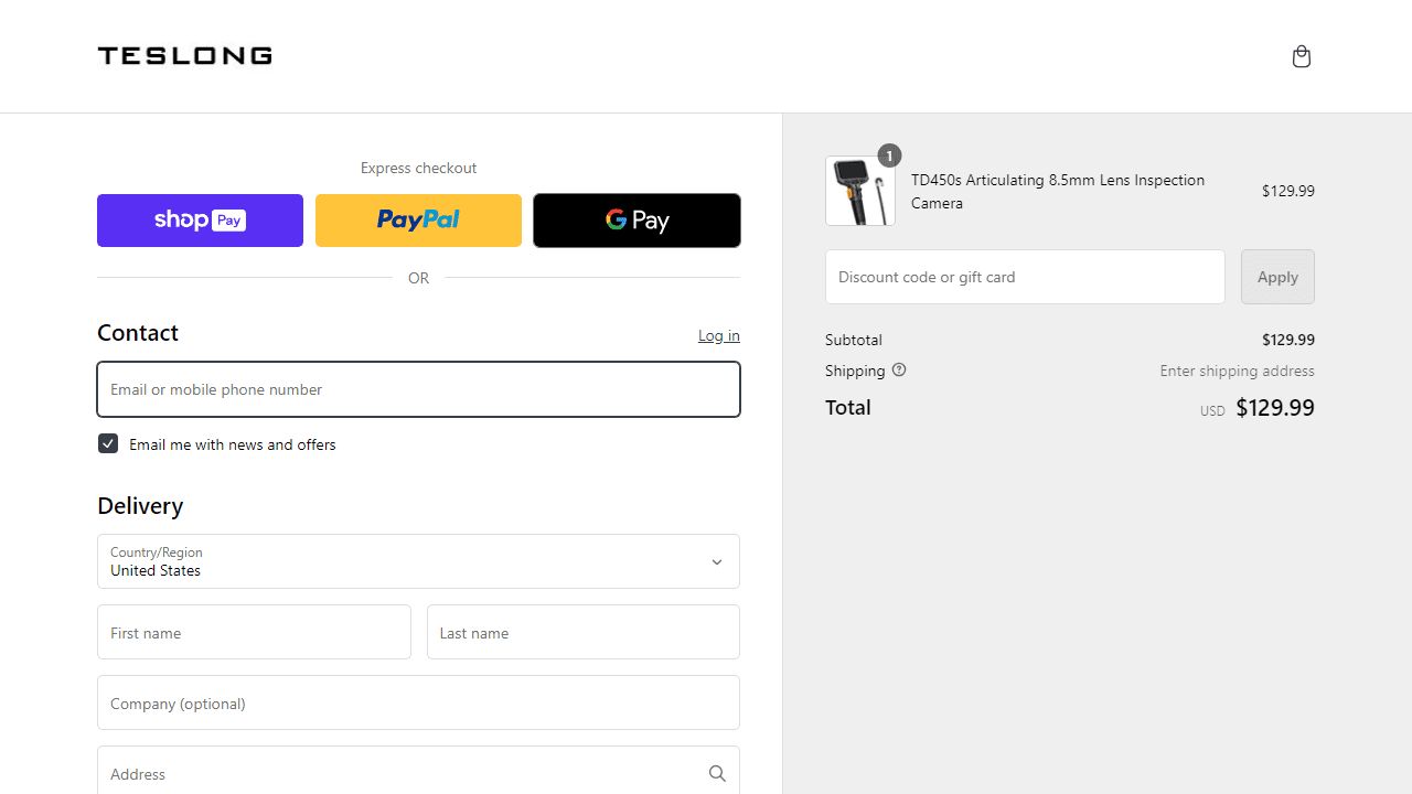 How to apply Teslong coupon code